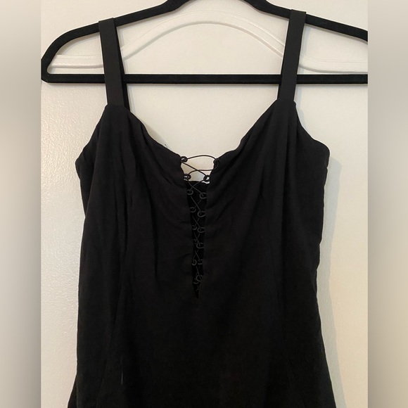 KENDALL + KYLIE lace up black bodysuit size small - Picture 2 of 6